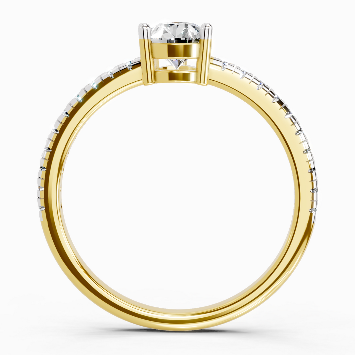 Opulent Teardrop Celestia Diamond Engagement Ring