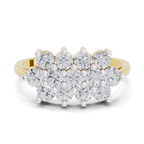 Delicate Bloom Cluster Diamond Engagement Ring