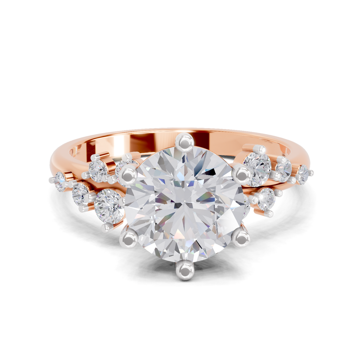 Regal Bloom Diamond Engagement Ring