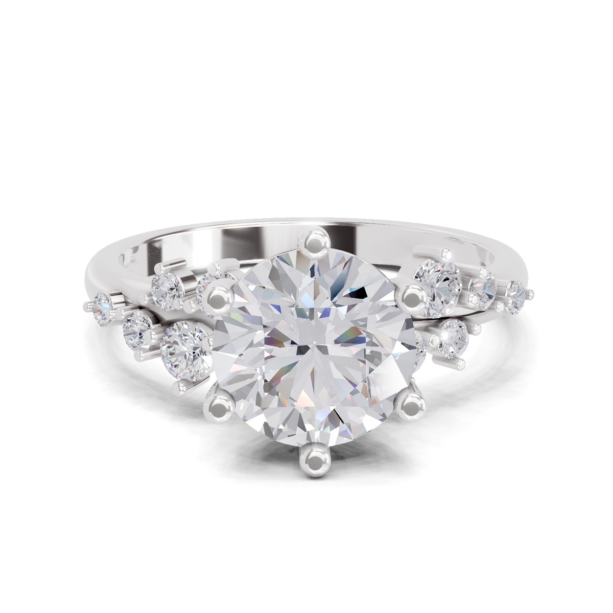 Regal Bloom Diamond Engagement Ring