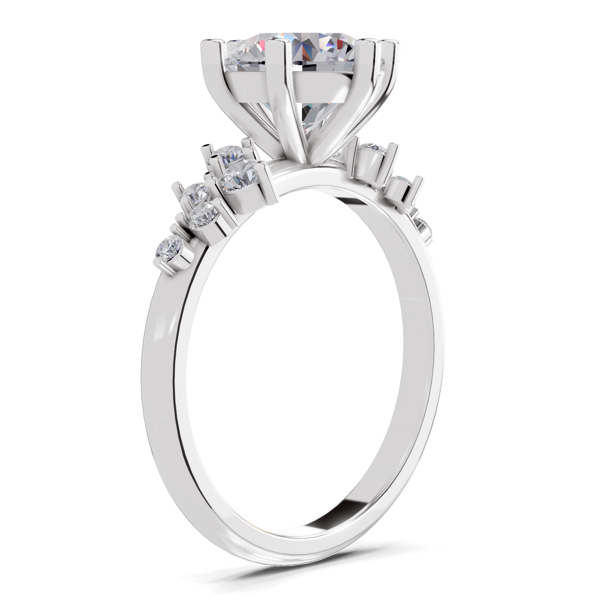 Regal Bloom Diamond Engagement Ring