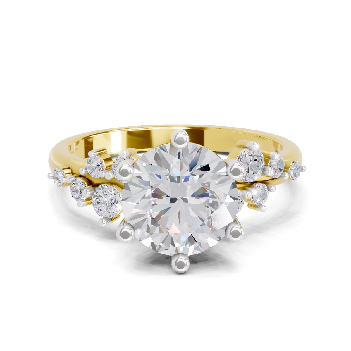 Regal Bloom Diamond Engagement Ring