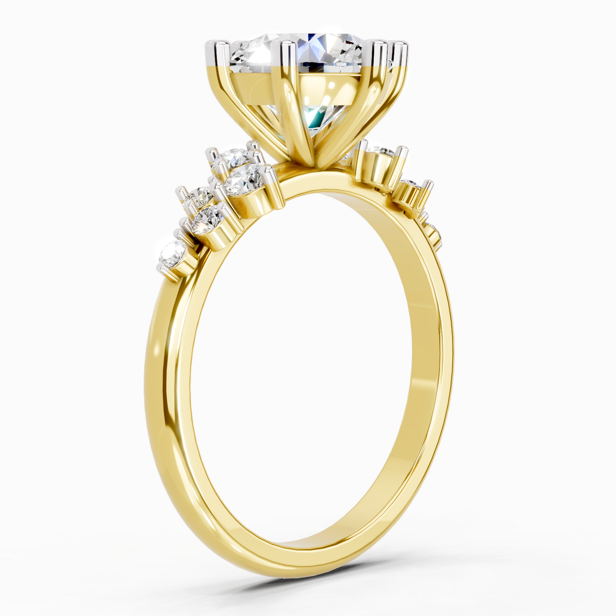 Regal Bloom Diamond Engagement Ring