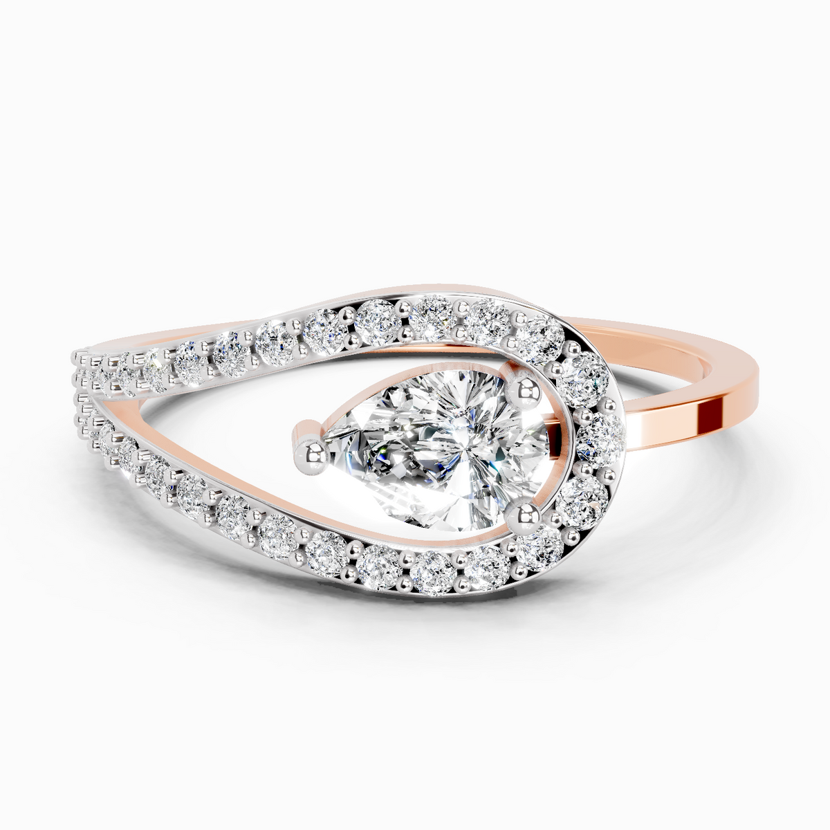 Sparkling Pear Promise Diamond Promise Ring