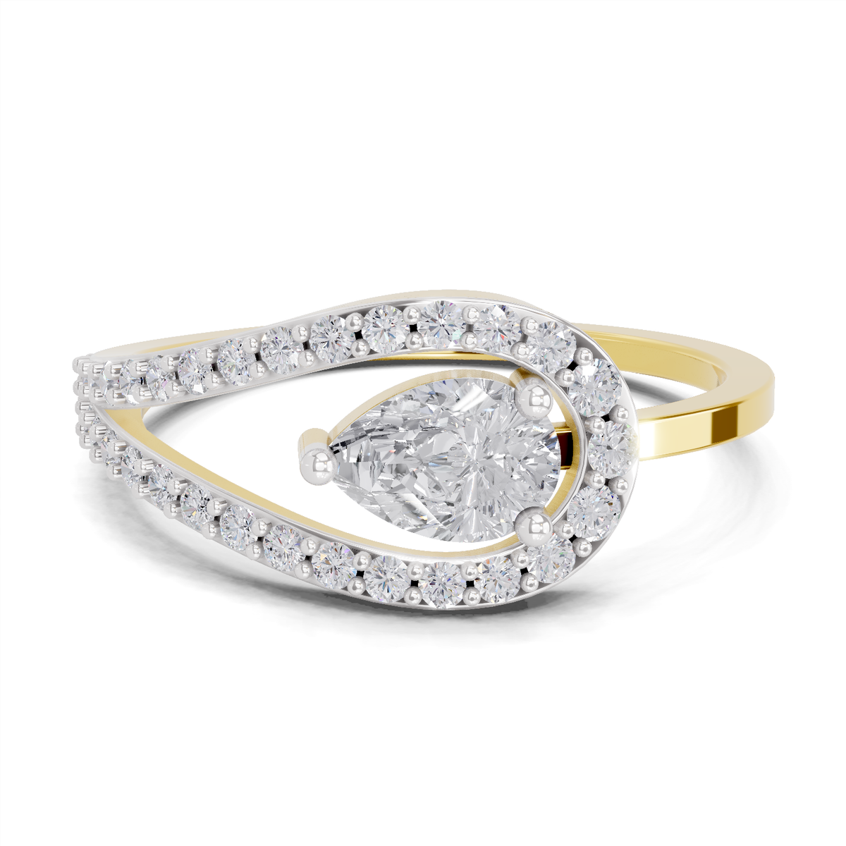 Sparkling Pear Promise Diamond Promise Ring
