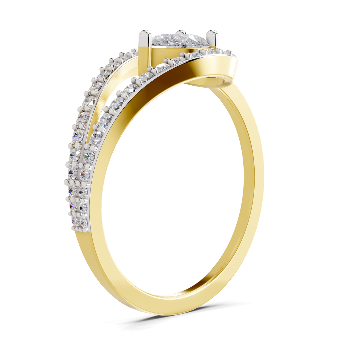 Sparkling Pear Promise Diamond Promise Ring