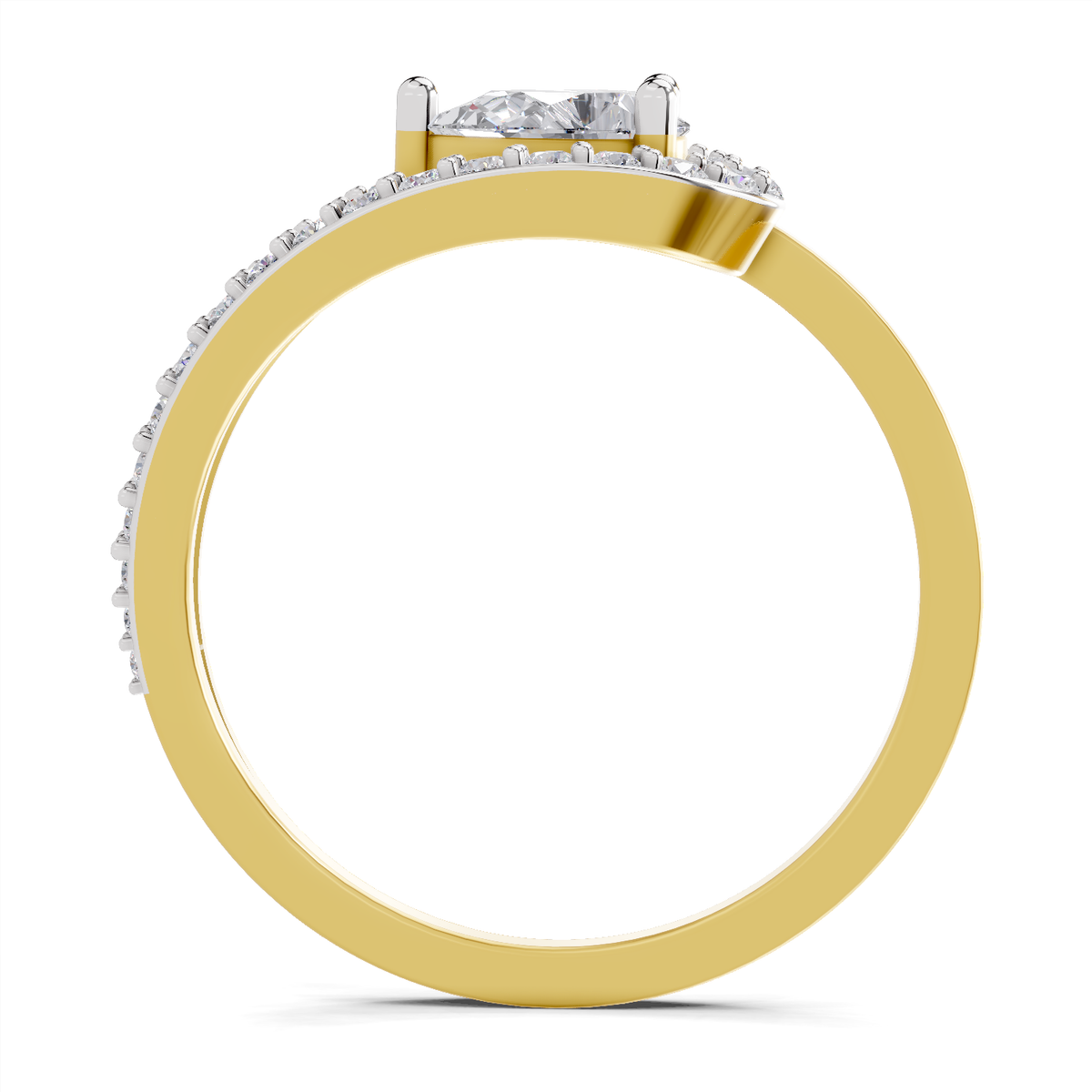 Sparkling Pear Promise Diamond Promise Ring