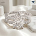 Arias by Lara Dutta Shimmering Pear Diamond Ring