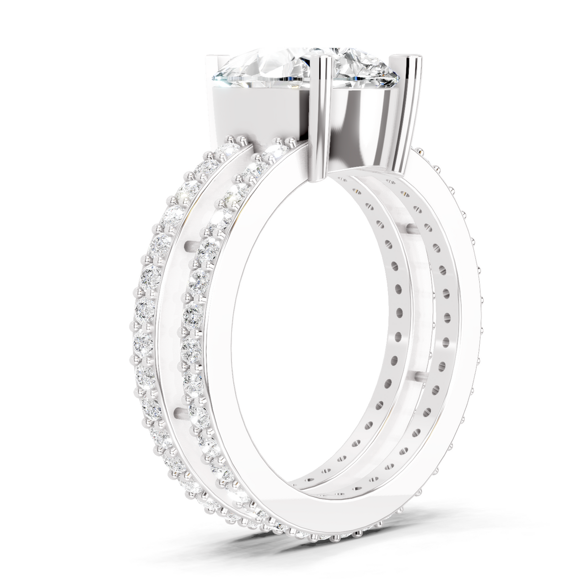 Elegant Pear Diamond Engagement Ring