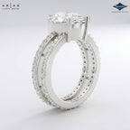 Arias by Lara Dutta Shimmering Pear Diamond Ring
