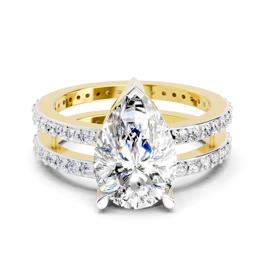 Elegant Pear Diamond Engagement Ring