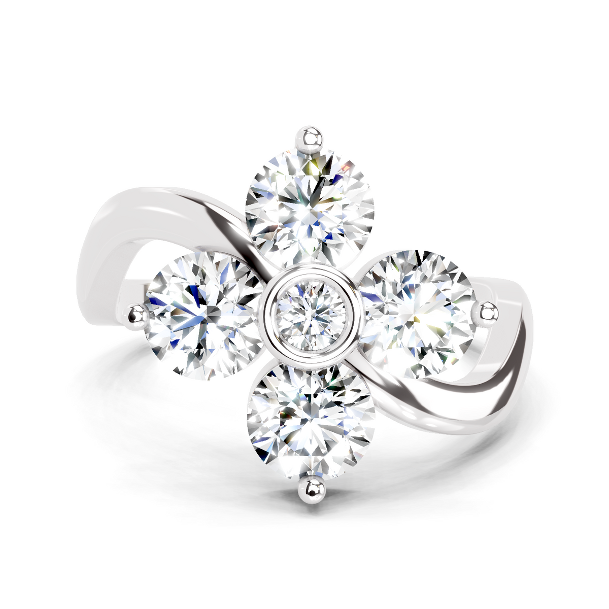 Lustrous Round Diamond Ring