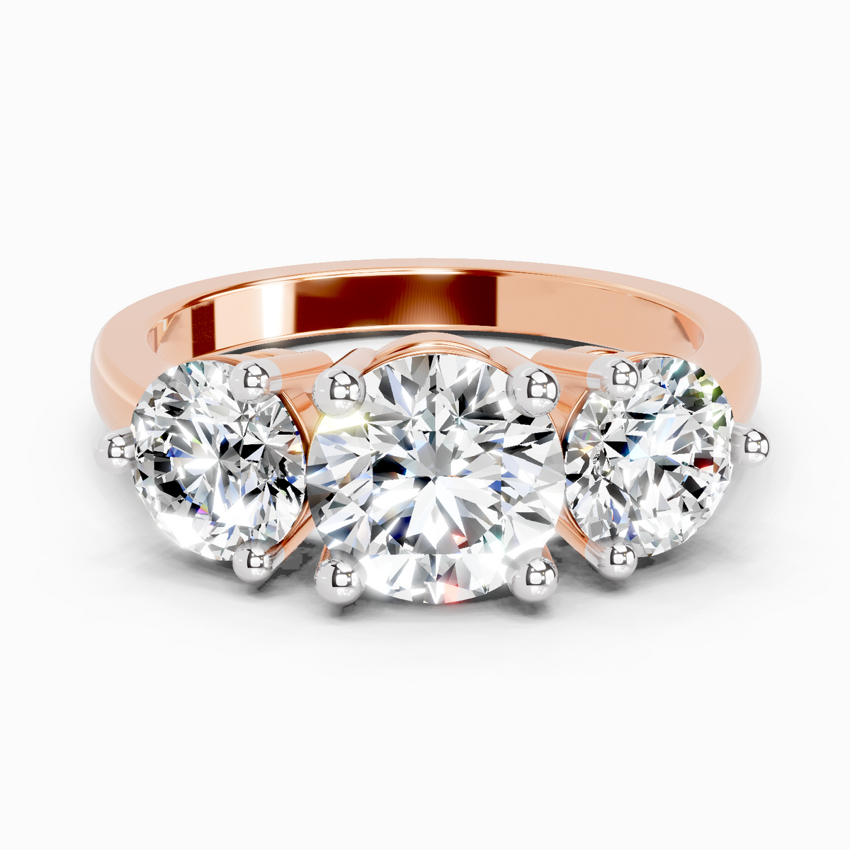 Brilliant Round Three-Stone Diamond Ring