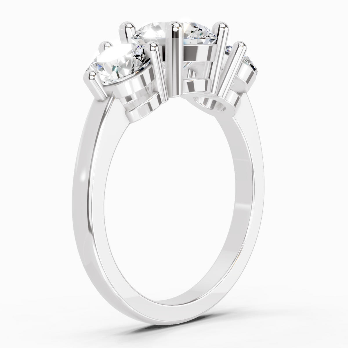 Brilliant Round Three-Stone Diamond Ring