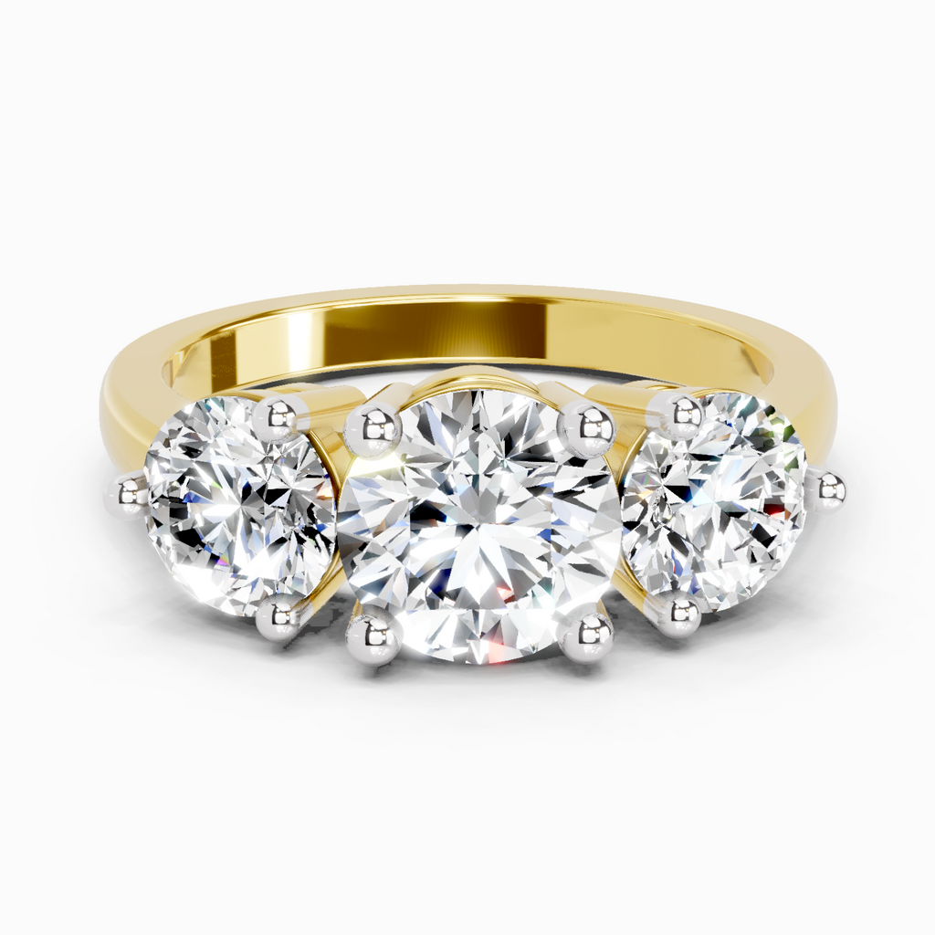 Brilliant Round Three-Stone Diamond Ring
