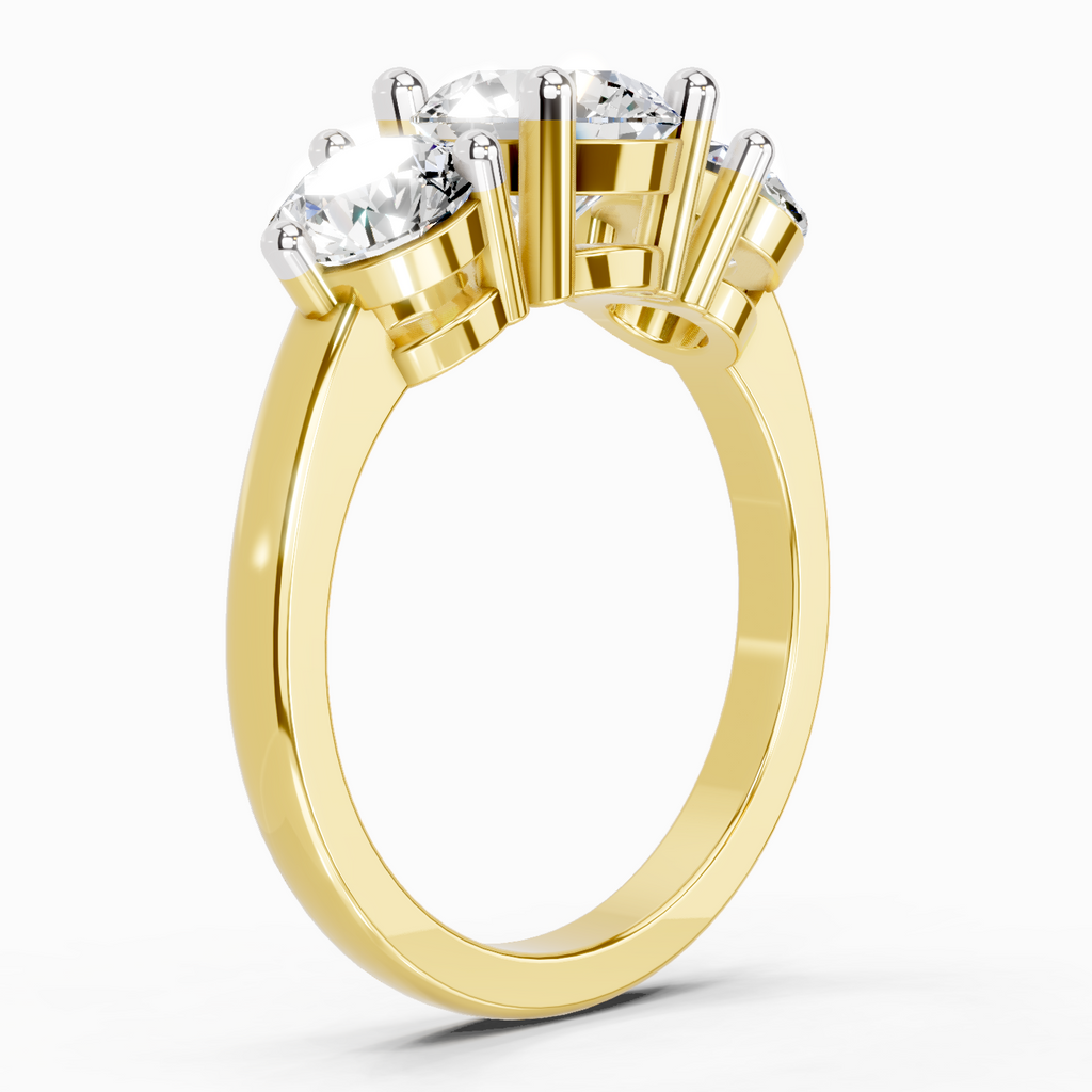 Brilliant Round Three-Stone Diamond Ring