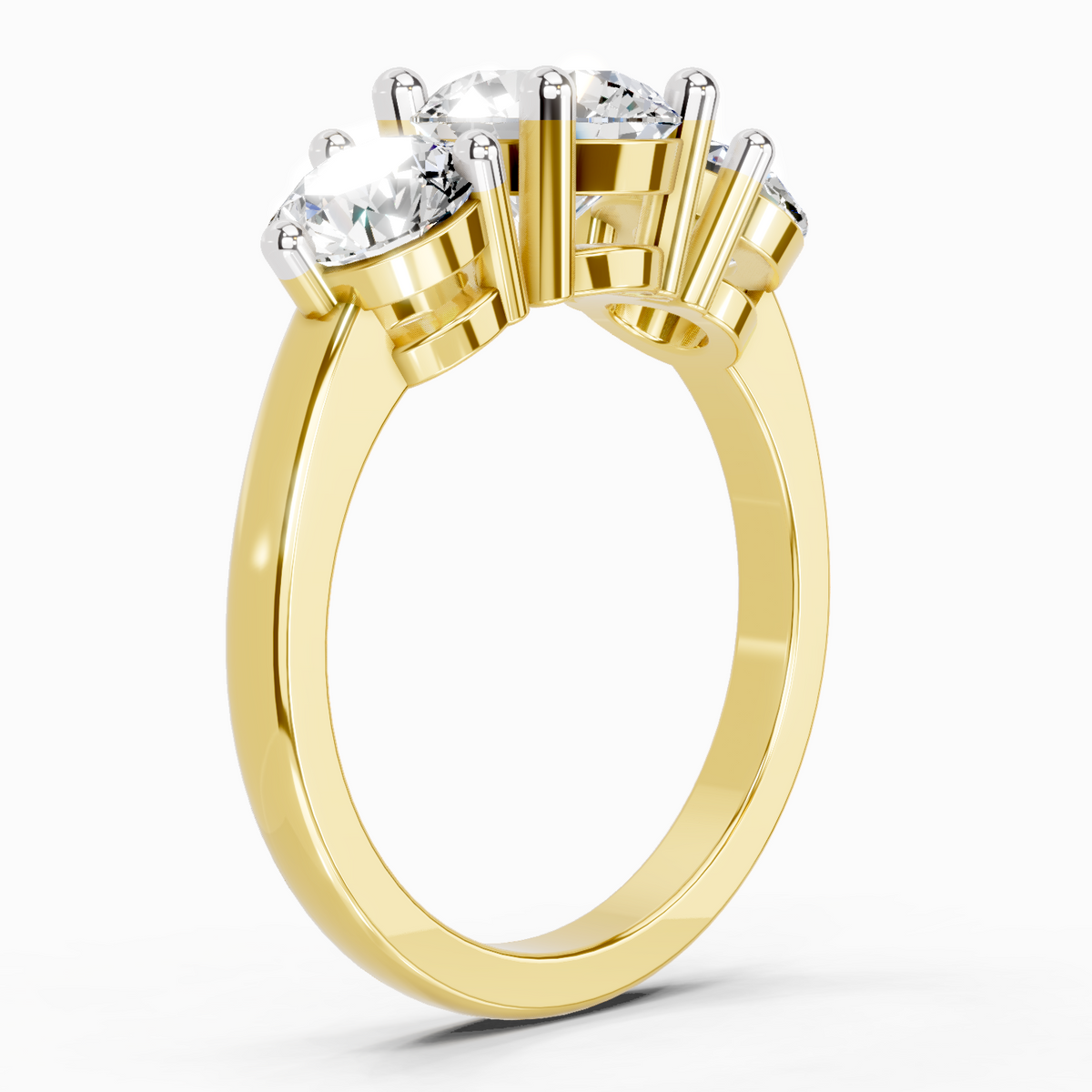 Brilliant Round Three-Stone Diamond Ring