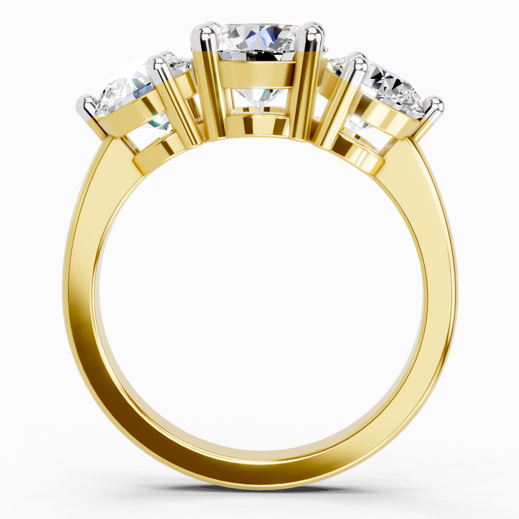 Brilliant Round Three-Stone Diamond Ring