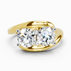 Glistening Round Two-Stone Diamond Ring
