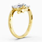 Glistening Round Two-Stone Diamond Ring