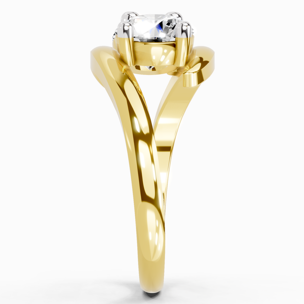 Glistening Round Two-Stone Diamond Ring