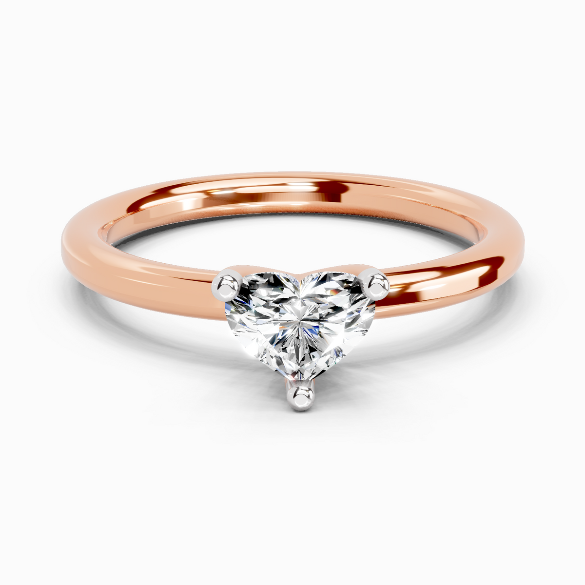 Majestic Heart Solitaire Diamond Ring