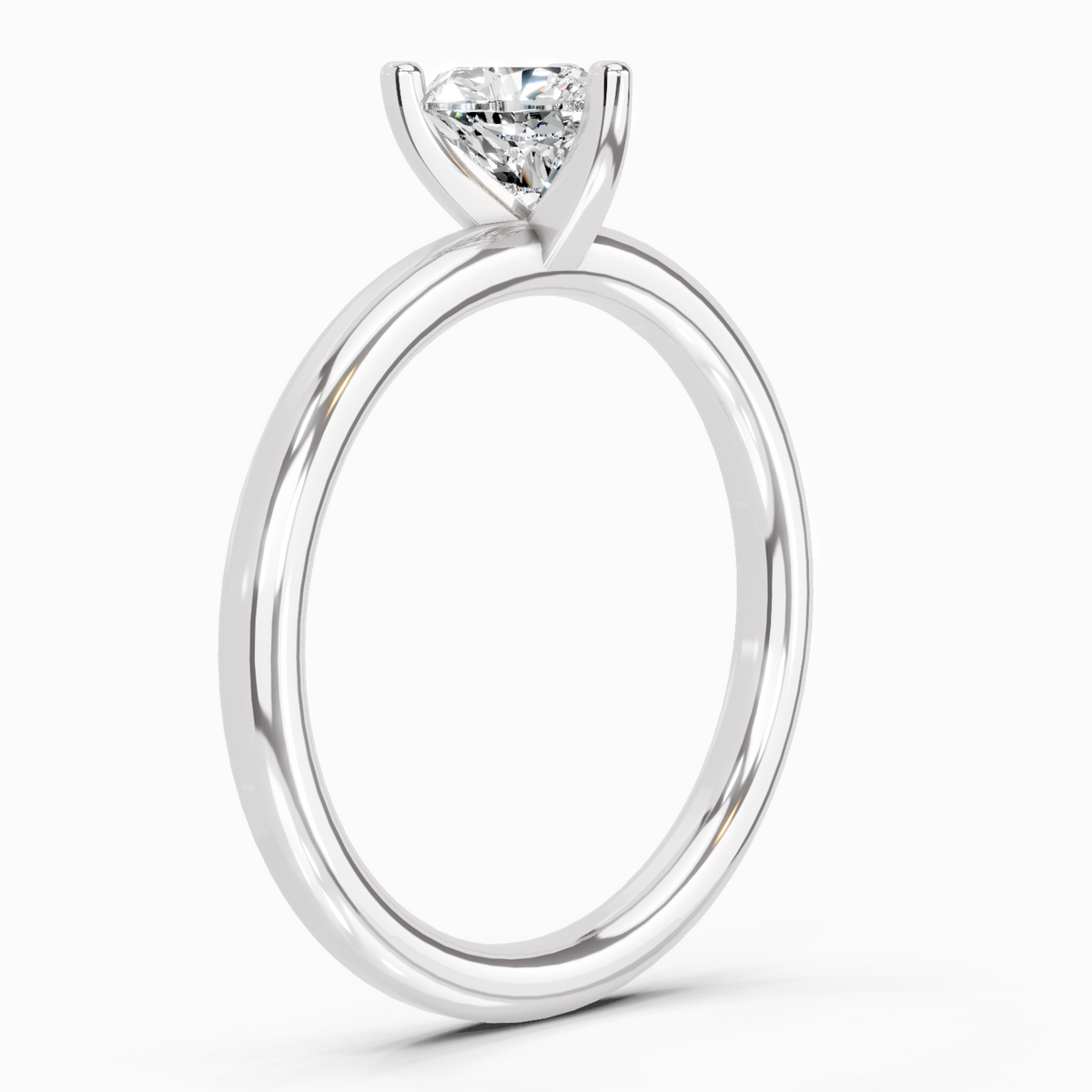 Majestic Heart Solitaire Diamond Ring