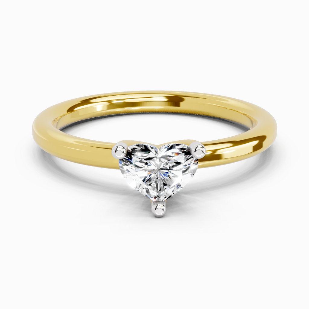Majestic Heart Solitaire Diamond Ring