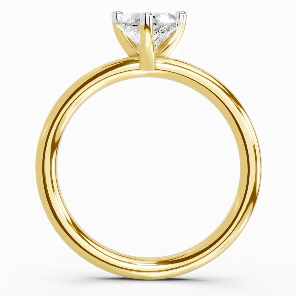 Majestic Heart Solitaire Diamond Ring