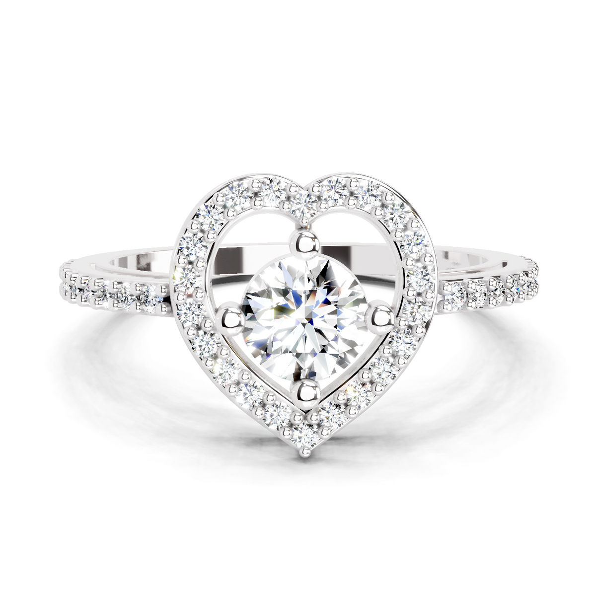Celestial Round Halo Diamond Ring