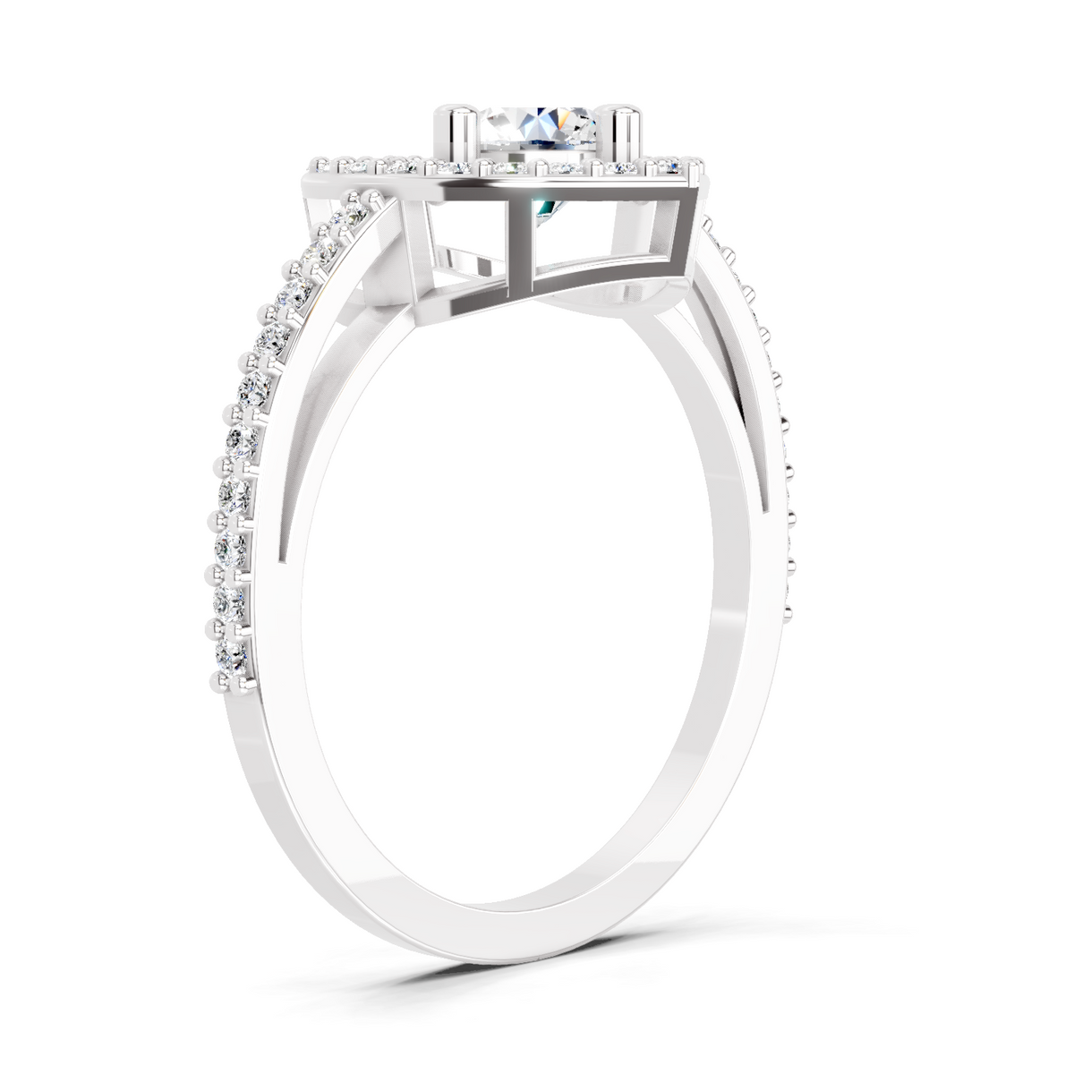 Celestial Round Halo Diamond Ring