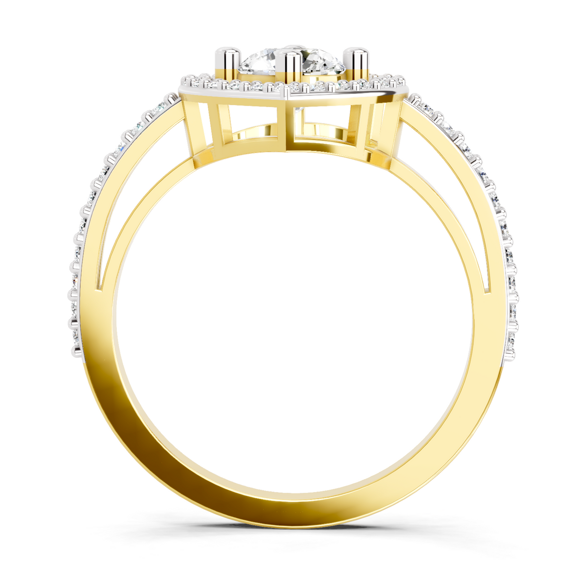 Celestial Round Halo Diamond Ring