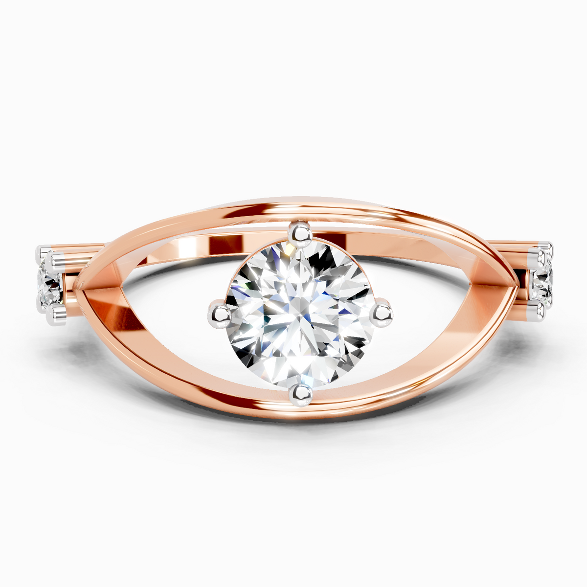 Celestial Evil Eye Solitaire Diamond Ring