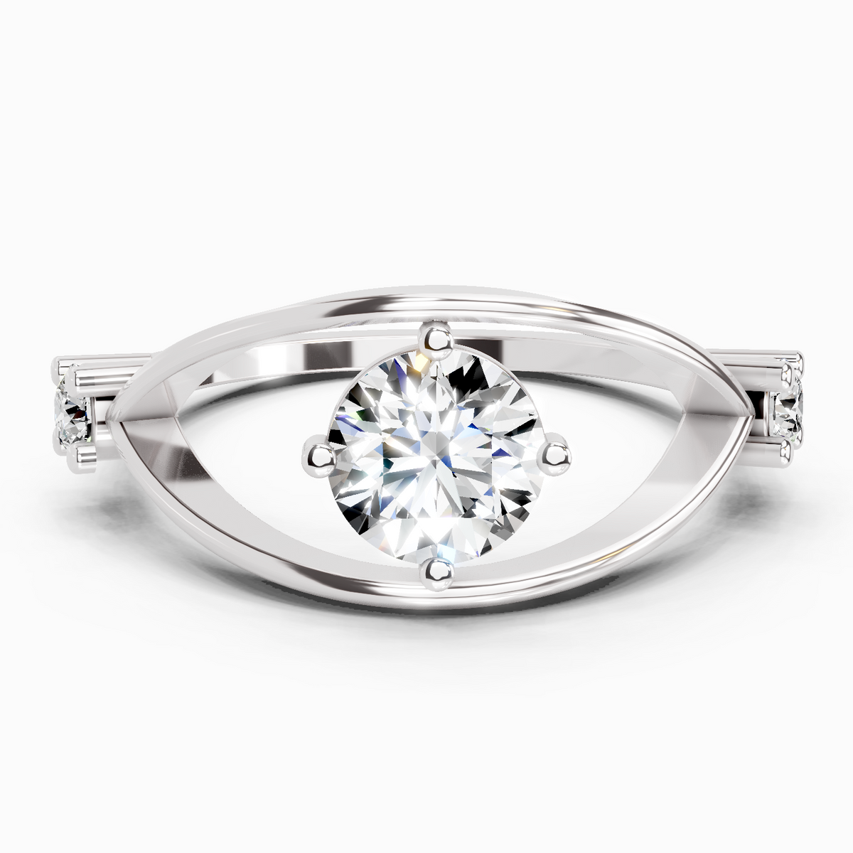 Celestial Evil Eye Solitaire Diamond Ring
