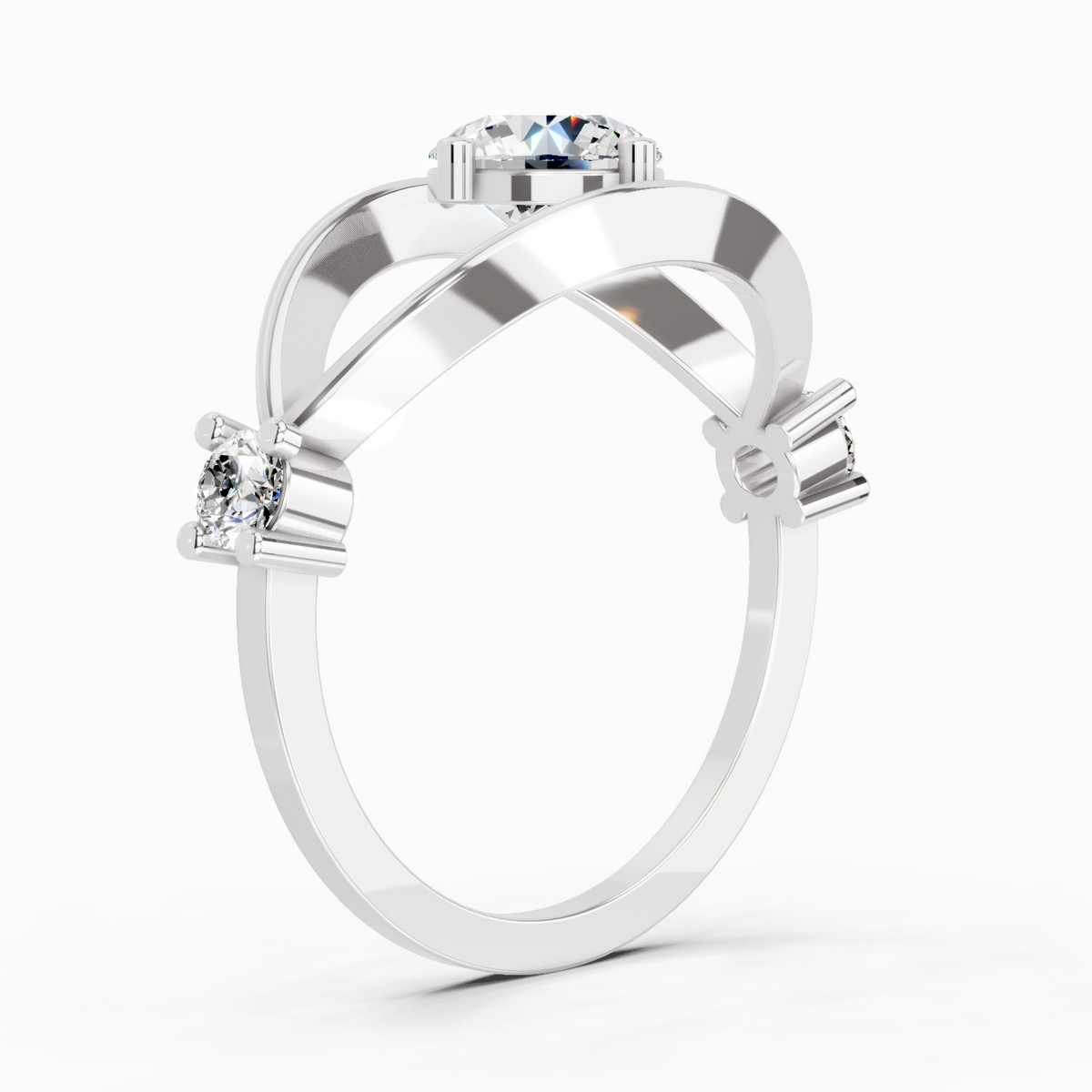 Celestial Evil Eye Solitaire Diamond Ring
