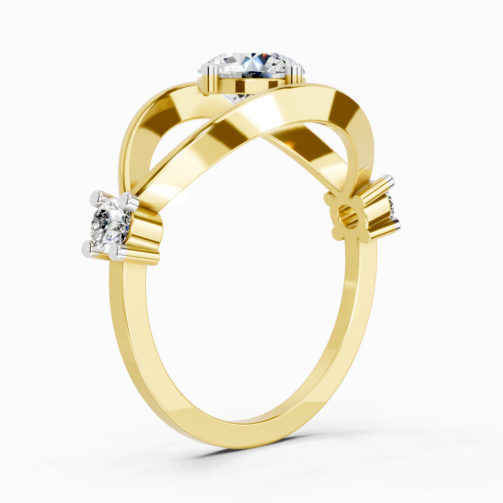 Celestial Evil Eye Solitaire Diamond Ring