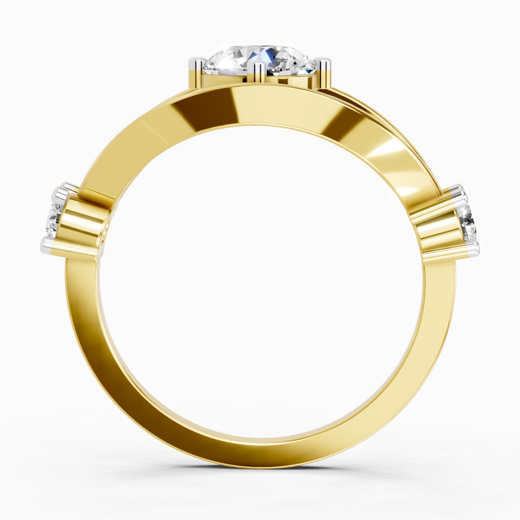 Celestial Evil Eye Solitaire Diamond Ring