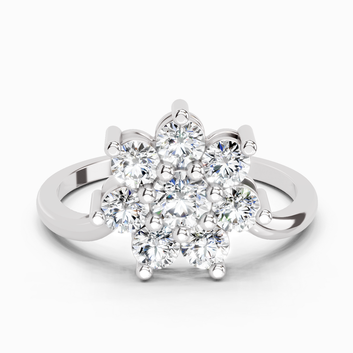 Refined Flora Diamond Engagement Ring