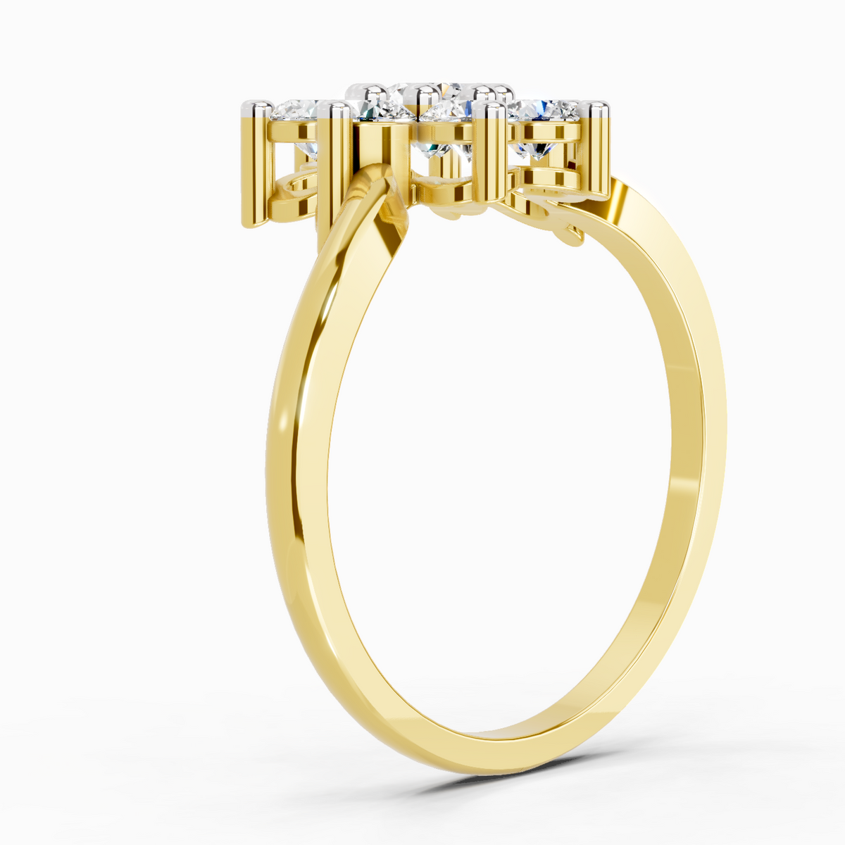 Refined Flora Diamond Engagement Ring