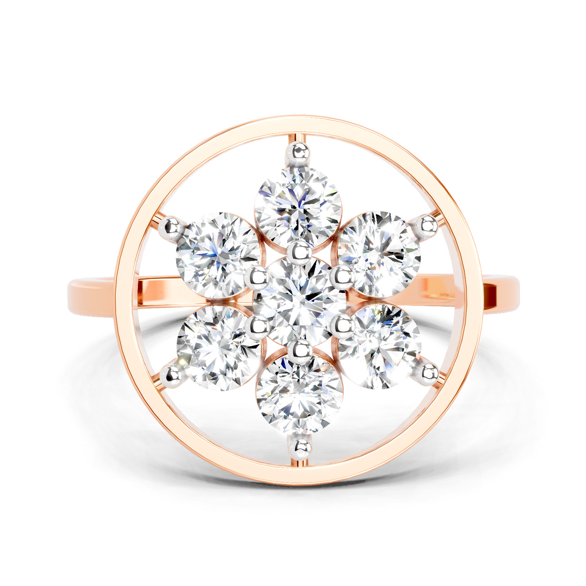 Pristine Floral Diamond Ring