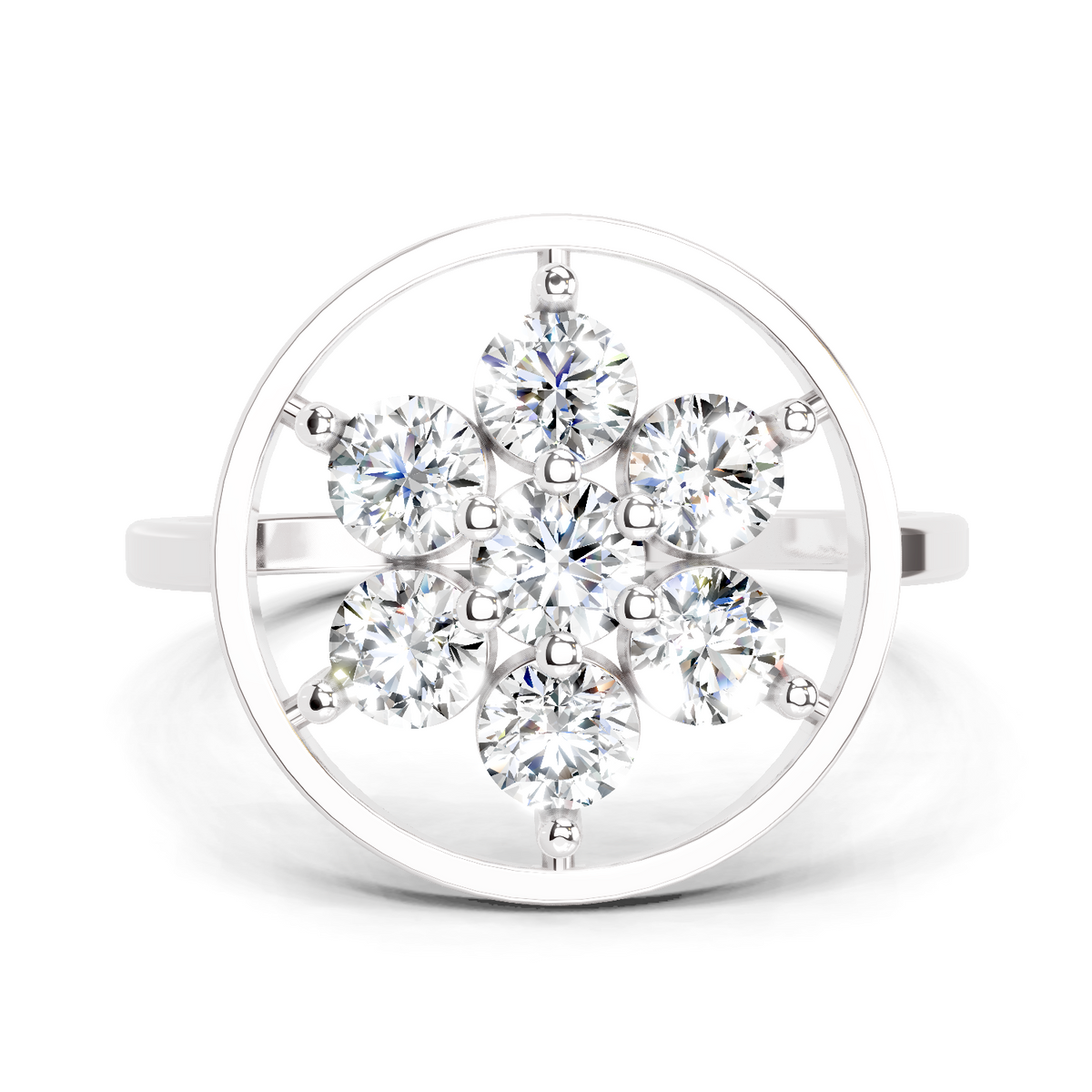 Pristine Floral Diamond Ring