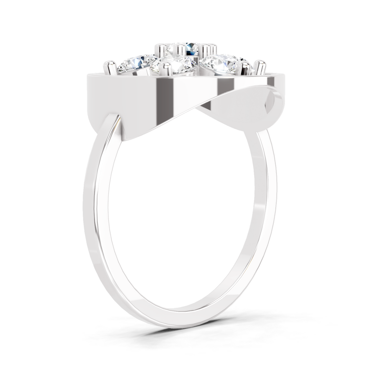 Pristine Floral Diamond Ring