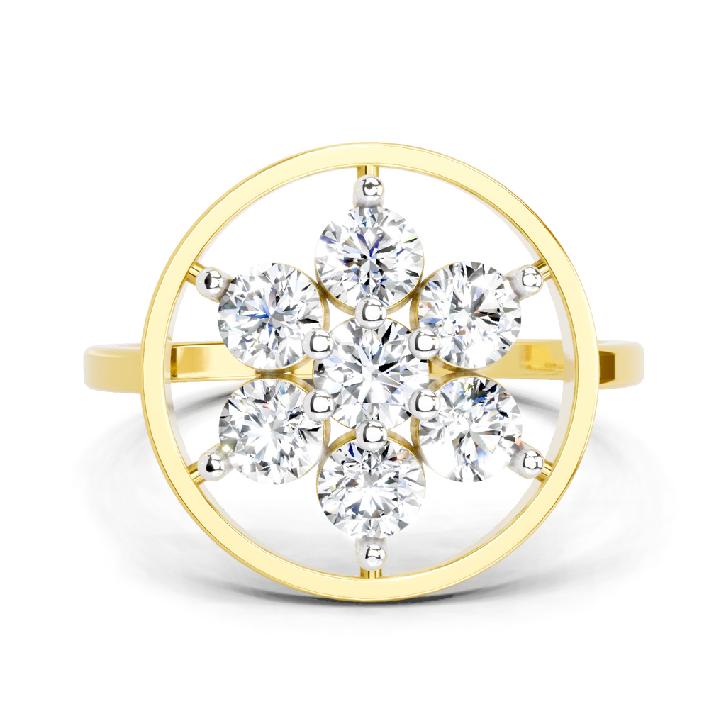 Pristine Floral Diamond Ring