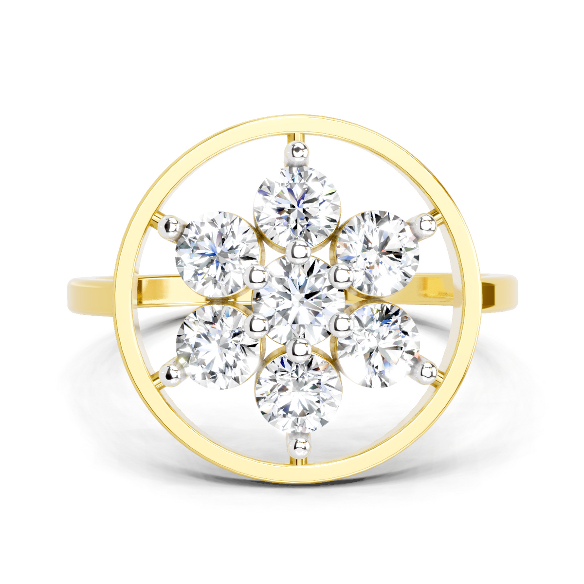 Pristine Floral Diamond Ring