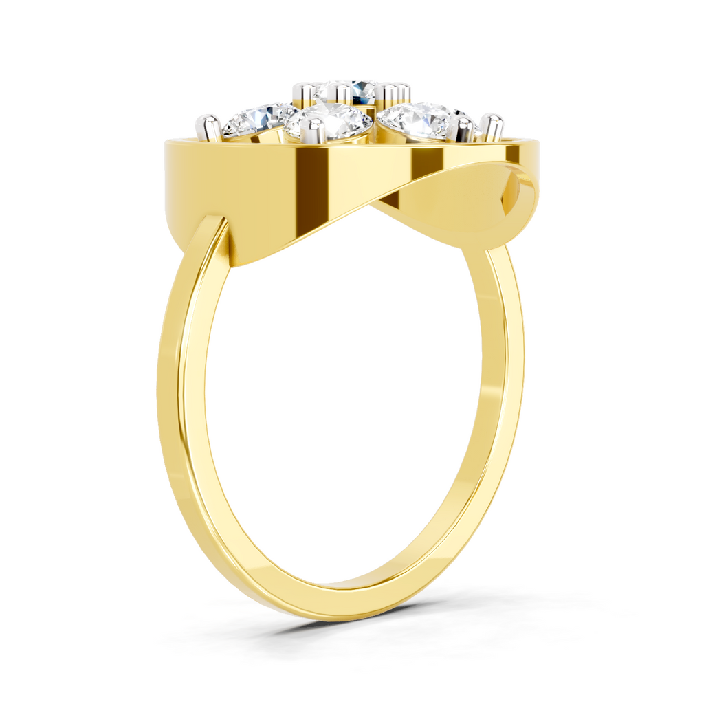 Pristine Floral Diamond Ring