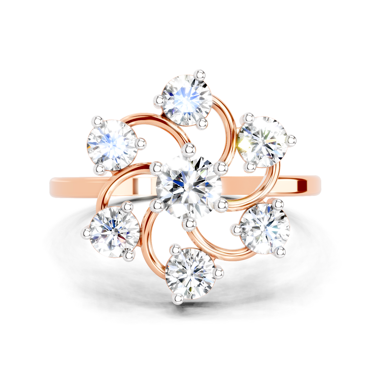 Eternal Round Swirl Diamond Ring