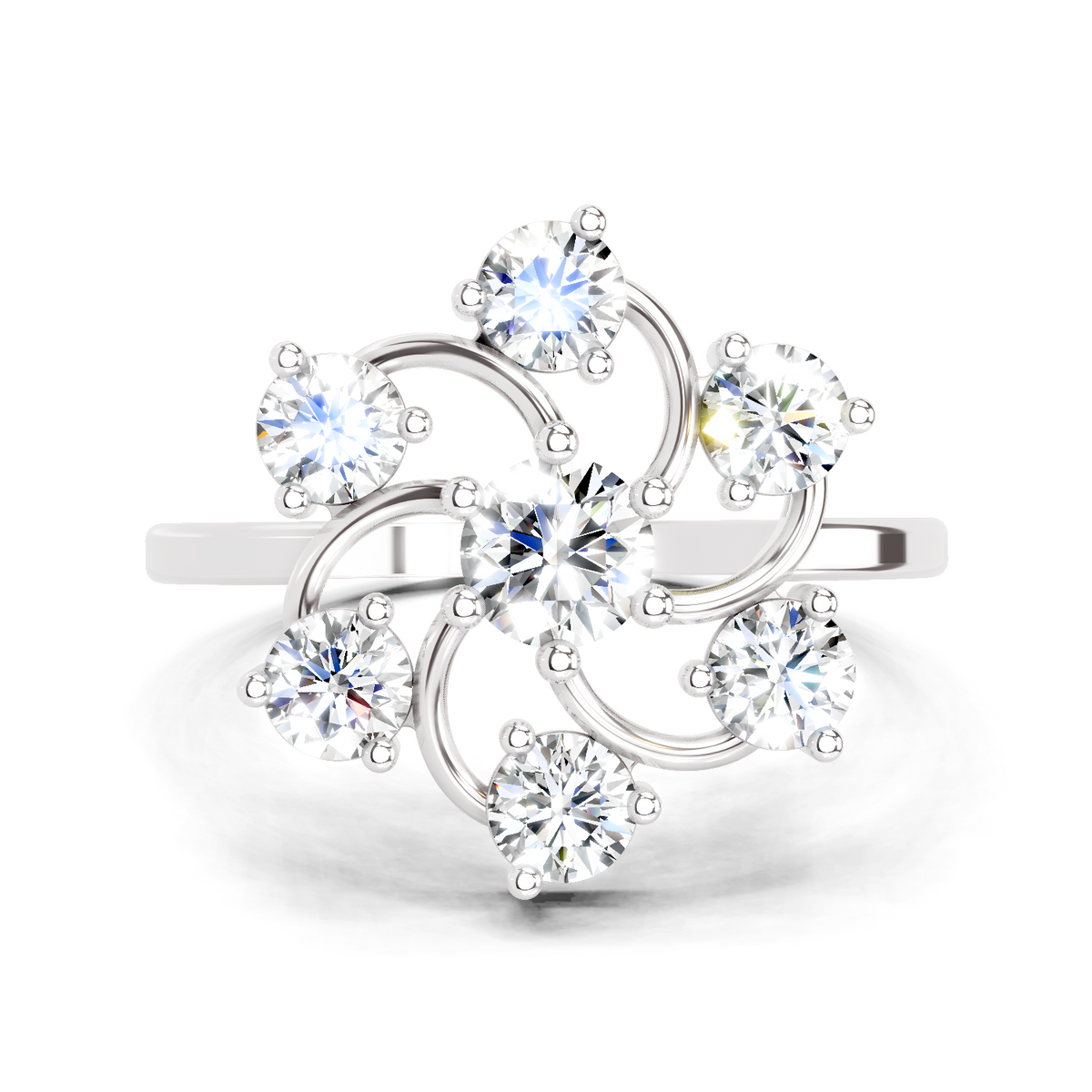 Eternal Round Swirl Diamond Ring