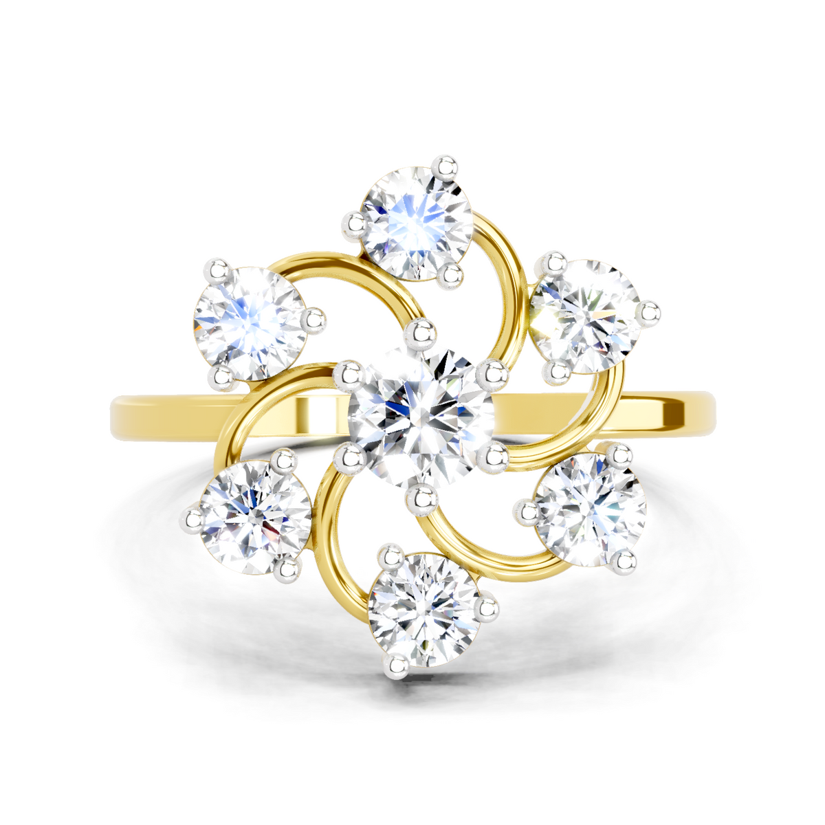 Eternal Round Swirl Diamond Ring