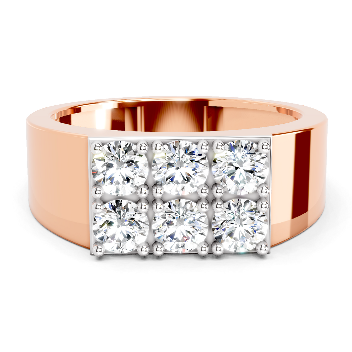 Elegant Round Cluster Diamond Ring