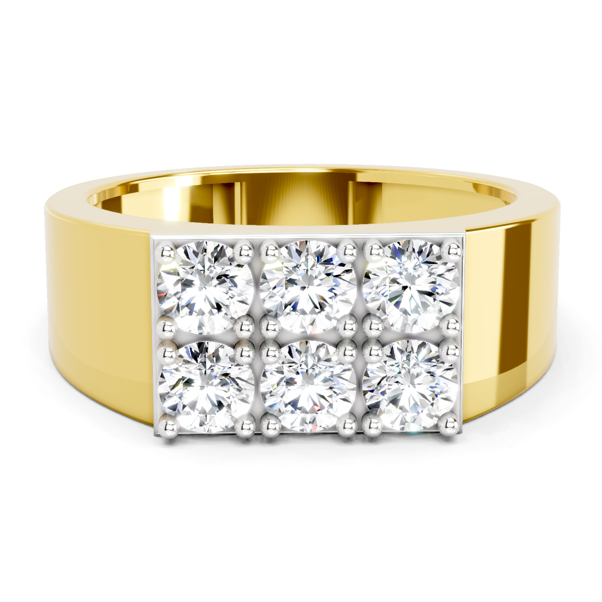 Elegant Round Cluster Diamond Ring
